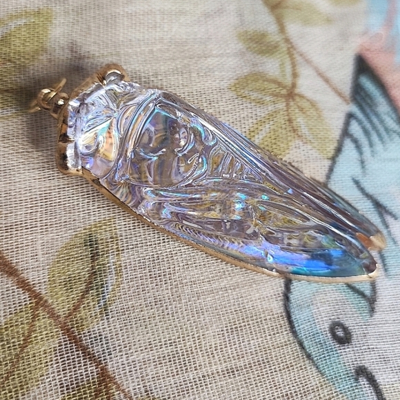 Clear Aurora Borealis Bicone Crystal Large Silver Tone Round Vintage Brooch EUC - Picture 11 of 11